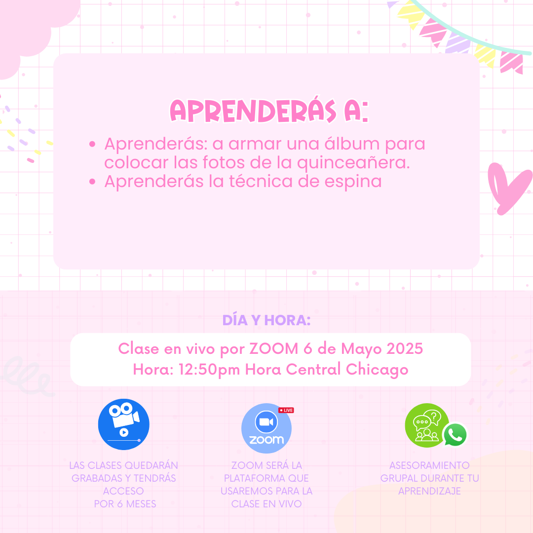Álbum de fotos para Quinceañera - Curso Online