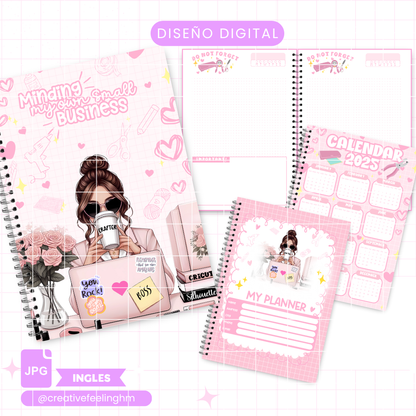 Libreta Crafter Girl, Media Carta INGLES - (Archivo Digital)