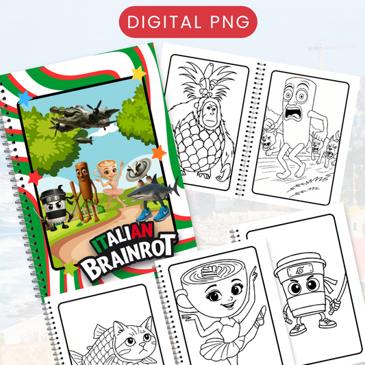 Brainroot libro para colorear media carta- (Archivo Digital)