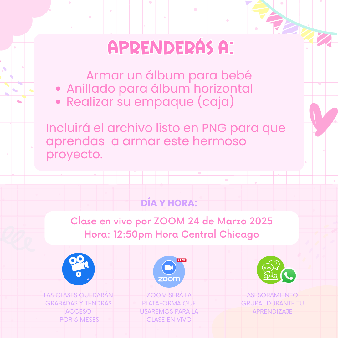 Álbum de bebé anillado - Curso Online