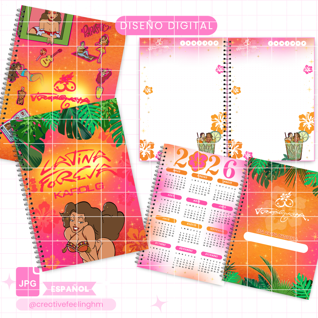 Libreta Tropicoqueta, Media Carta - (Archivo Digital)