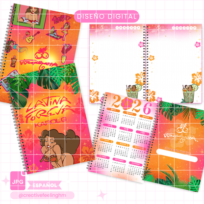 Libreta Tropicoqueta, Media Carta - (Archivo Digital)