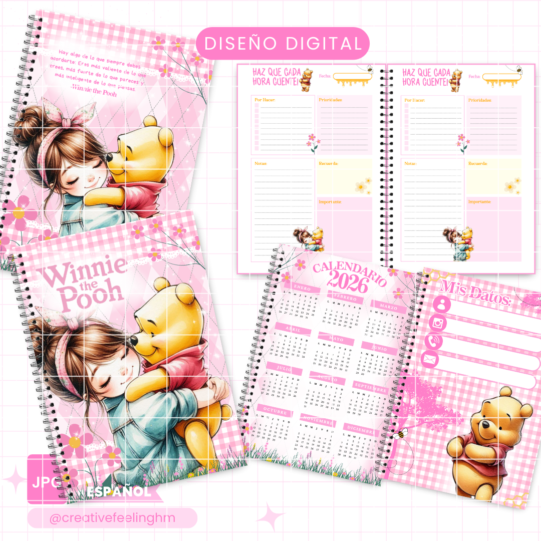 Winnie Pooh Media Carta - (Archivo Digital)