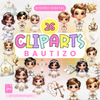 26 Clipart de muñequitos de bautizo - (Archivo Digital)