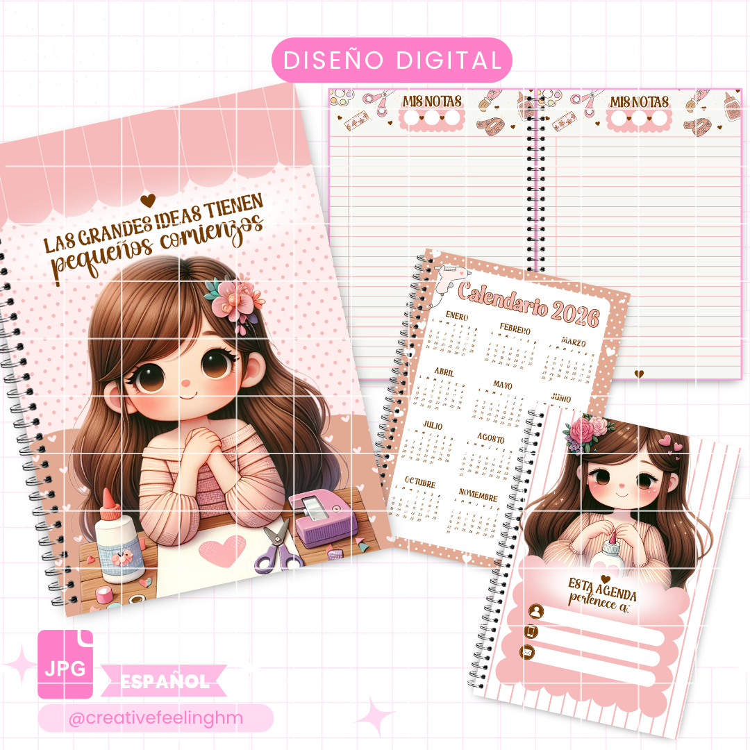 Libreta Crafter Cute, Media Carta - (Archivo Digital)