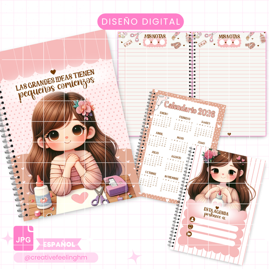 Libreta Crafter Cute, Media Carta - (Archivo Digital)