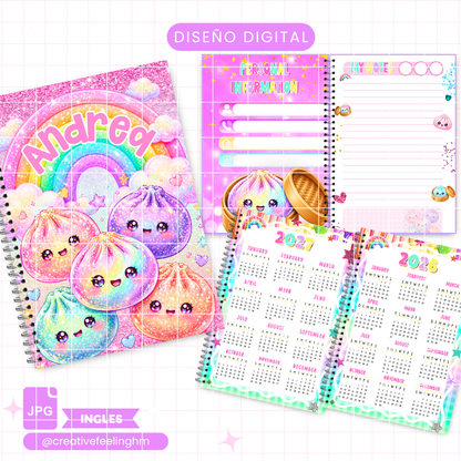 Libreta Dumplings Squishy INGLES - Archivo Digital 2026-2027