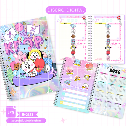 Planner Diario KPOP INGLES - (Archivo Digital)