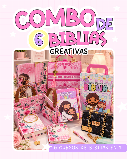 Combo de 6 Biblias Creativas - ¡6 cursos en 1 solo paquete!