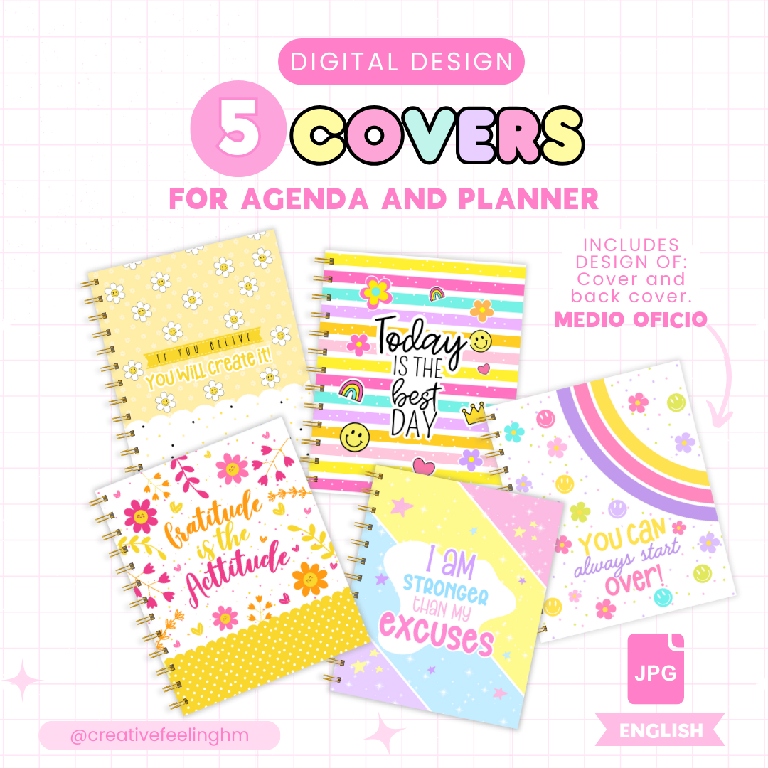 Cover Designs for Agendas or Planners LEGAL MEDIA SHEET IN ENGLISH - Digital File