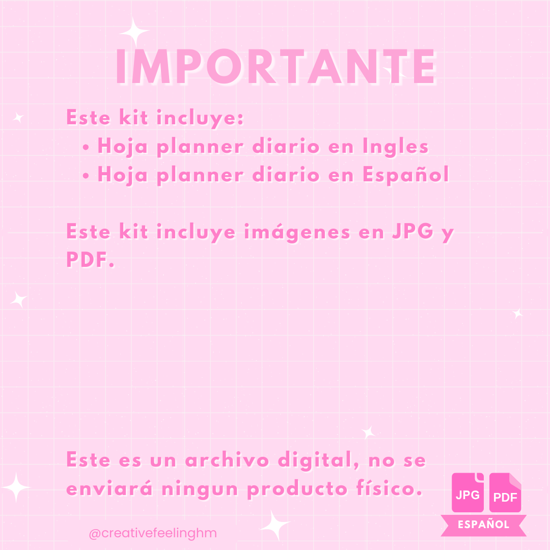 Planner Diario Digital (Hoja interna)