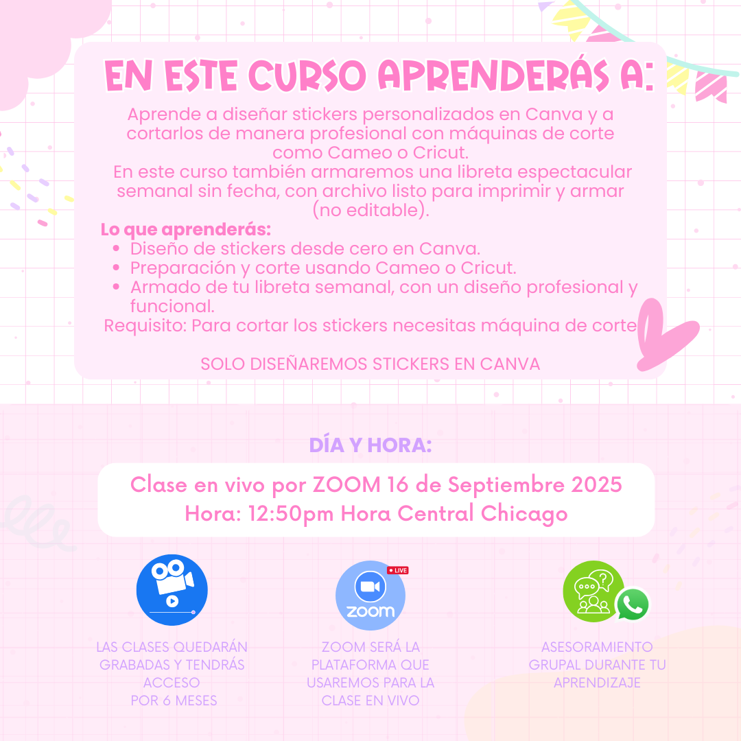 Diseña stickers y arma tu libreta - Curso Online