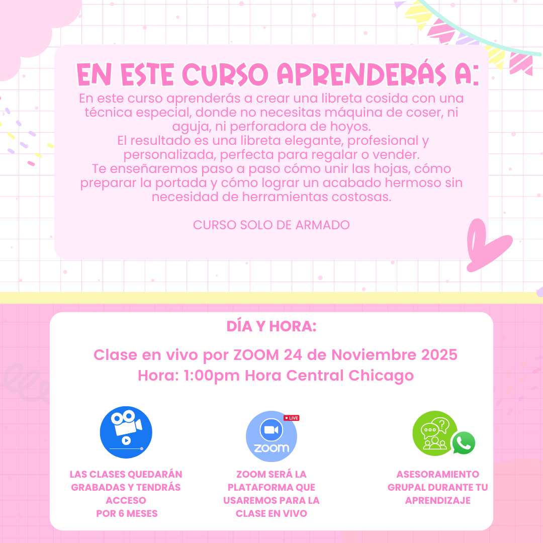 Libreta cosida - Curso Online