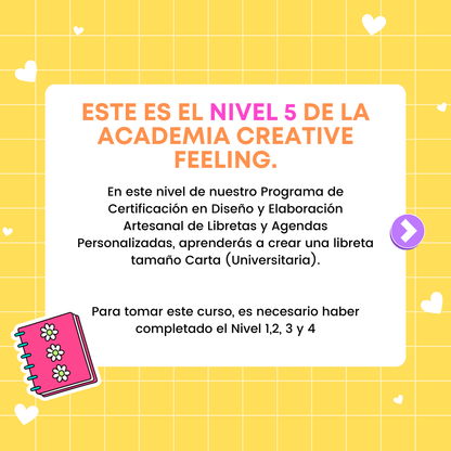 NIVEL #5- Producción de Libreta Universitaria | Diseño y Elaboración Artesanal de Libretas y Agendas Personalizadas. - Curso Online (Copia) (Copia)