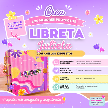 Libreta Julieta con Anillos Expuestos - Curso Online