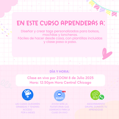 Tags Escolares 2025 - Curso Online