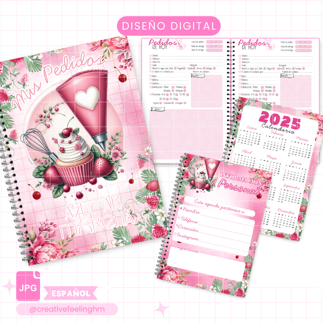 Libreta para Repostera Media Carta - (Archivo Digital)