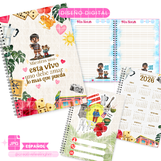 Libreta Bad Bunny ESPAÑOL - (Archivo Digital)