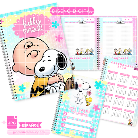 Libreta Snoopy ESPAÑOL - (Archivo Digital)