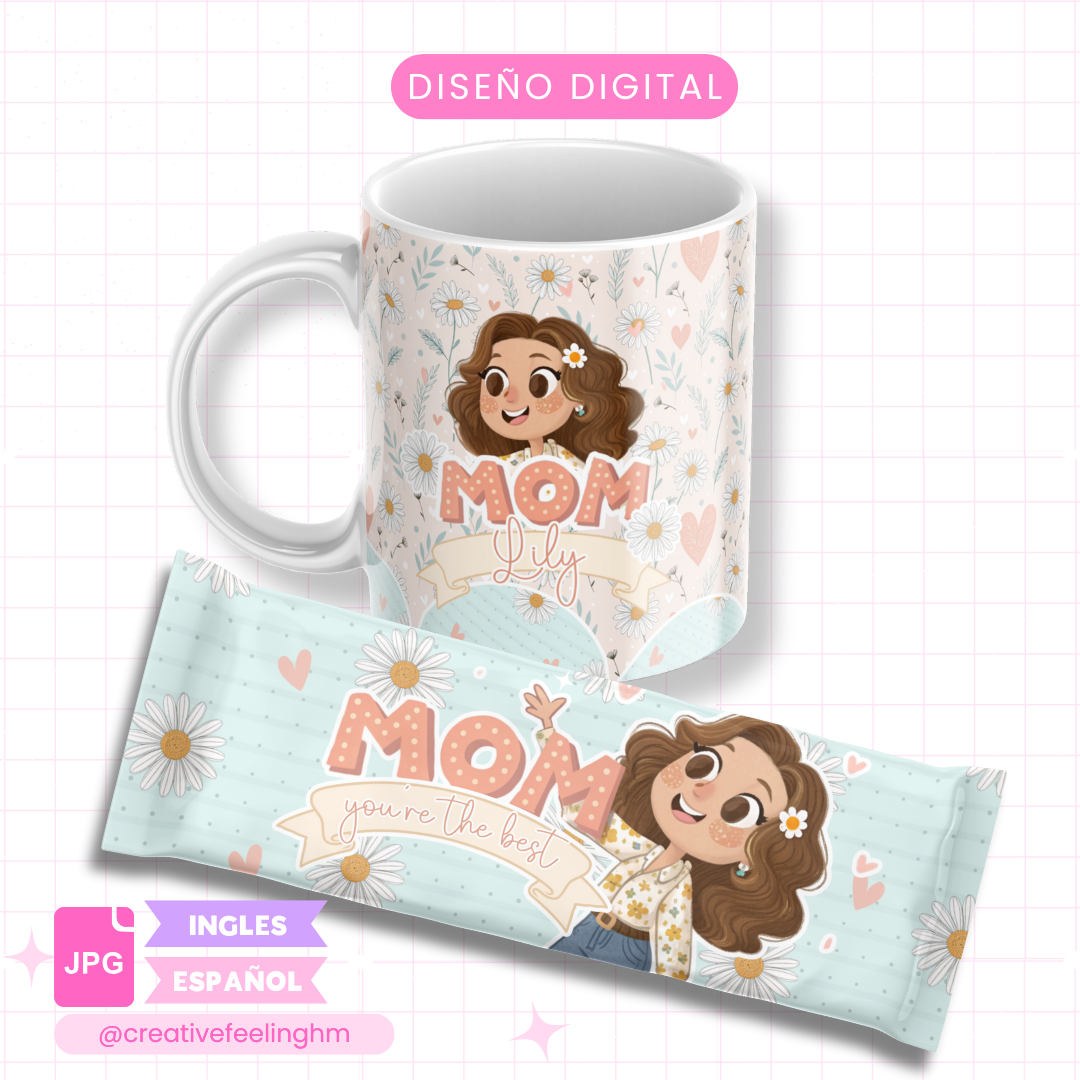 Kit dia de las madres, Taza + Empaque de chocolate Hersey - (Archivo Digital)