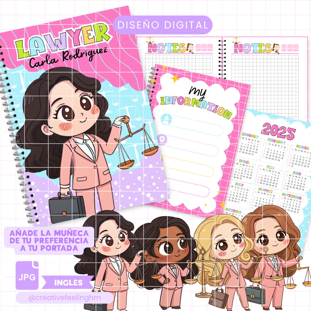 Libreta para Abogada INGLES - (Archivo Digital)