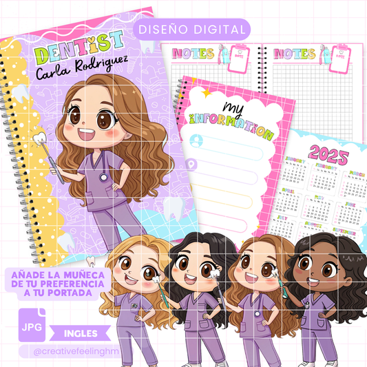 Libreta para Dentista INGLES - (Archivo Digital)