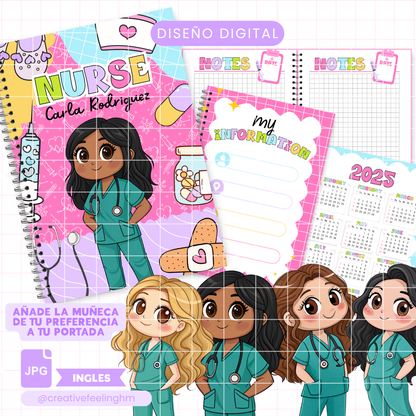 Libreta para Enfermera INGLES - (Archivo Digital)