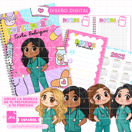Libreta para Enfermera ESPAÑOL - (Archivo Digital)