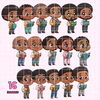 32 Clipart de muñequitos de color - (Archivo Digital)