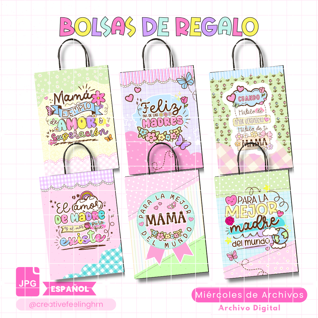 Bolsas de regalos Día de las madres ESPAÑOL - (Archivo Digital)