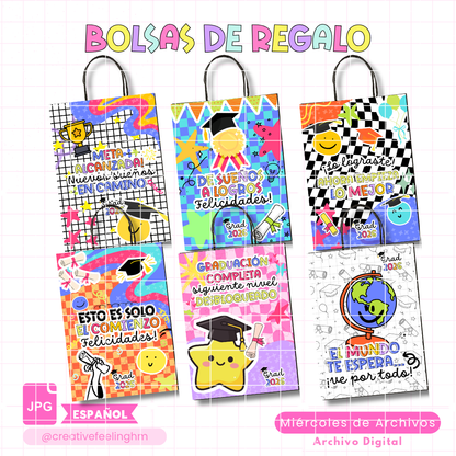 Bolsas de regalos Graduación. ESPAÑOL - (Archivo Digital)