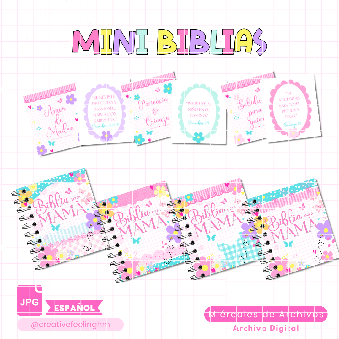 Mini Biblias Flores ESPAÑOL - (Archivo Digital)
