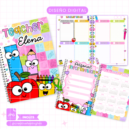 Planner Para Maestra INGLES - (Archivo Digital)