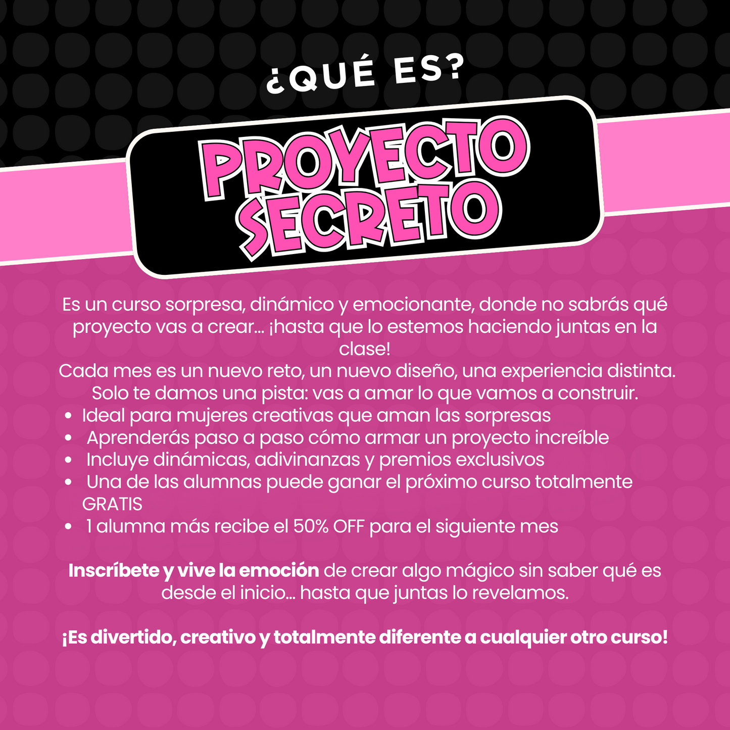 PROYECTO SECRETO #8 ENERO - Curso Online