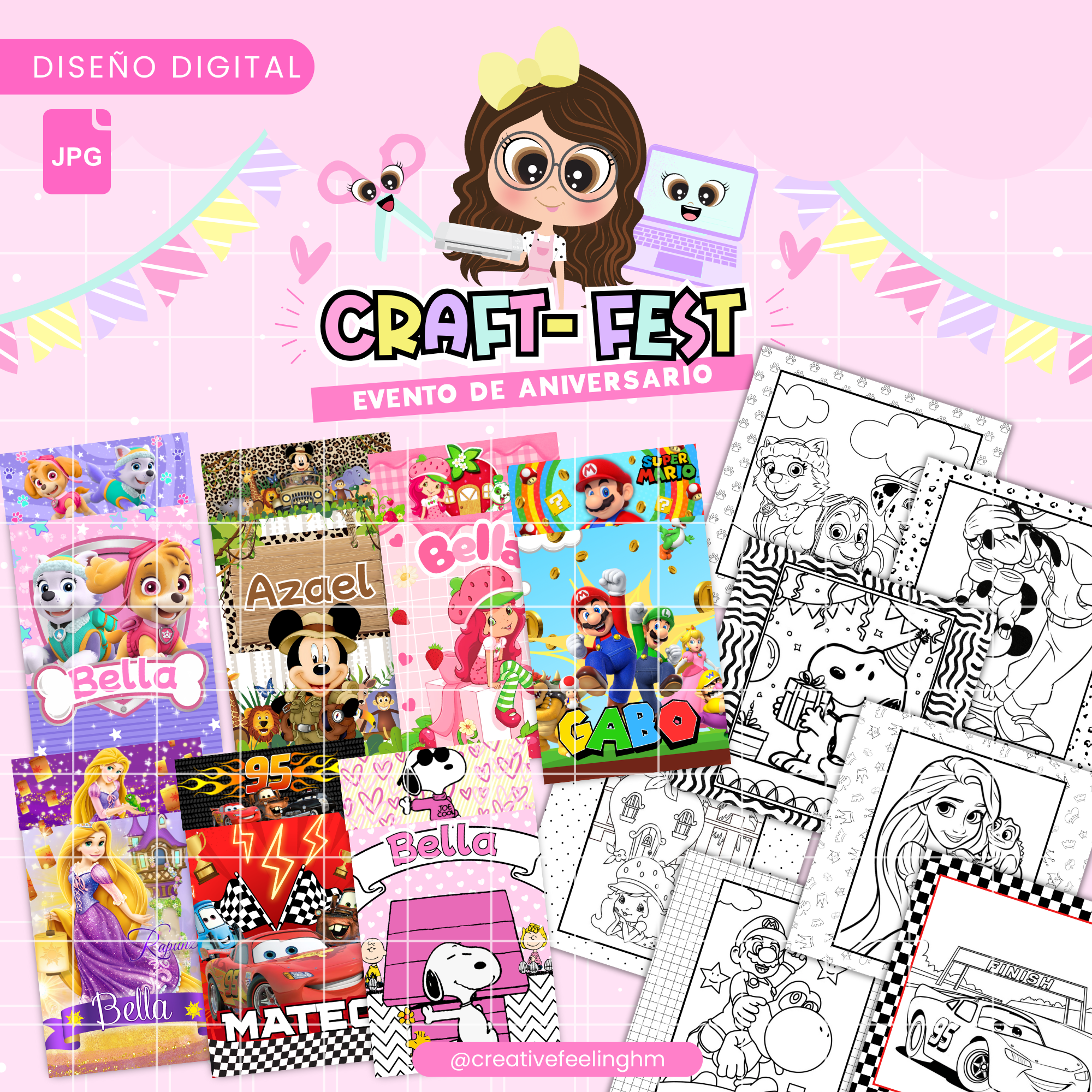 Libro para colorear CRAFTFEST - (Archivo Digital)