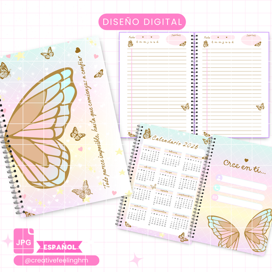 Libreta Mariposa mágica ESPAÑOL - (Archivo Digital)