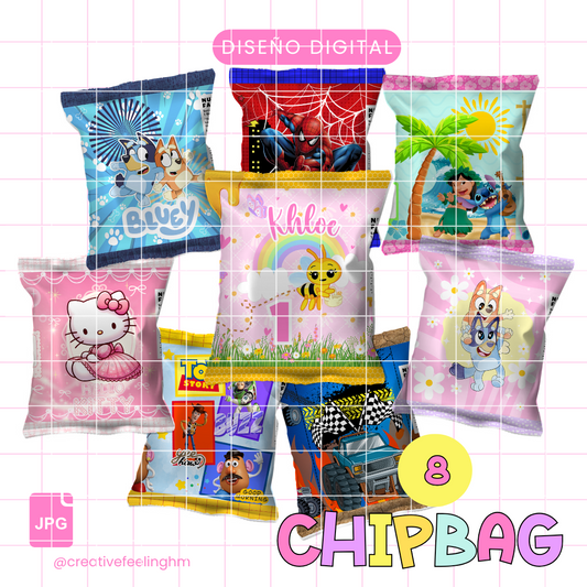 Chipbags para fiestas (variadas) - (Archivo Digital)