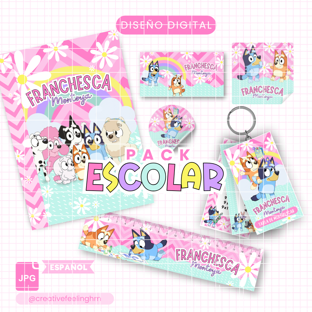 Pack Escolar Bluey - (Archivo Digital)
